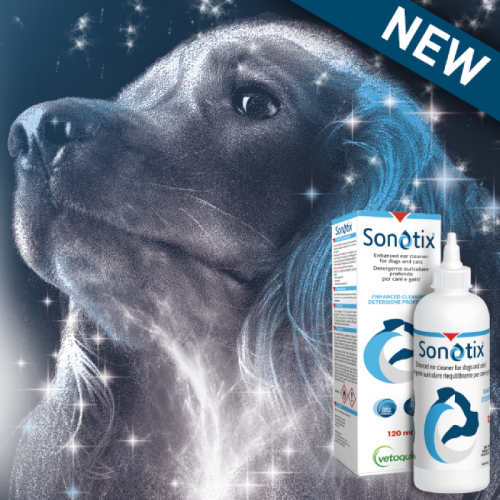 Sonotix ear cleaner for dogs and cats - new